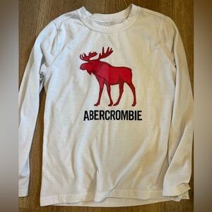 Abercrombie Kids PJ White Shirt with Red Moose Graphic
